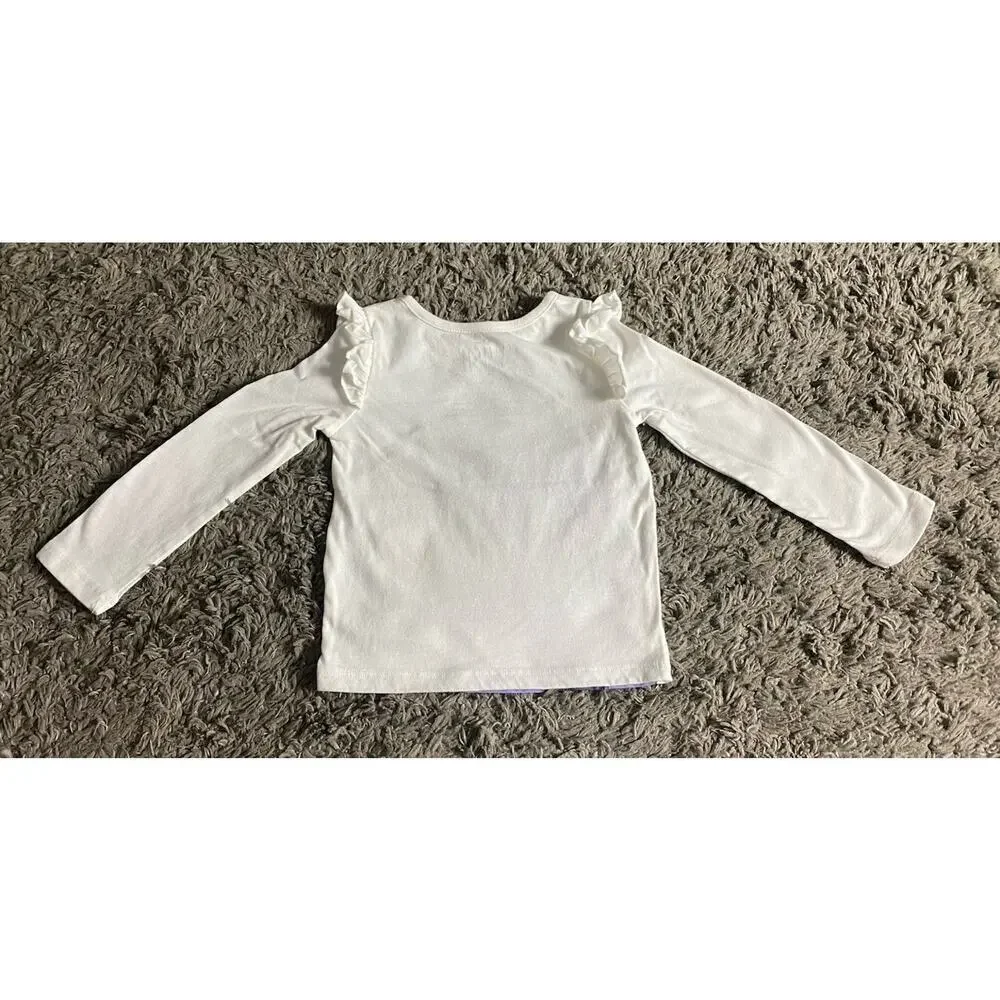 Disney Little Girls Glitter Detail Wish Long Sleeve Top Size 3T
